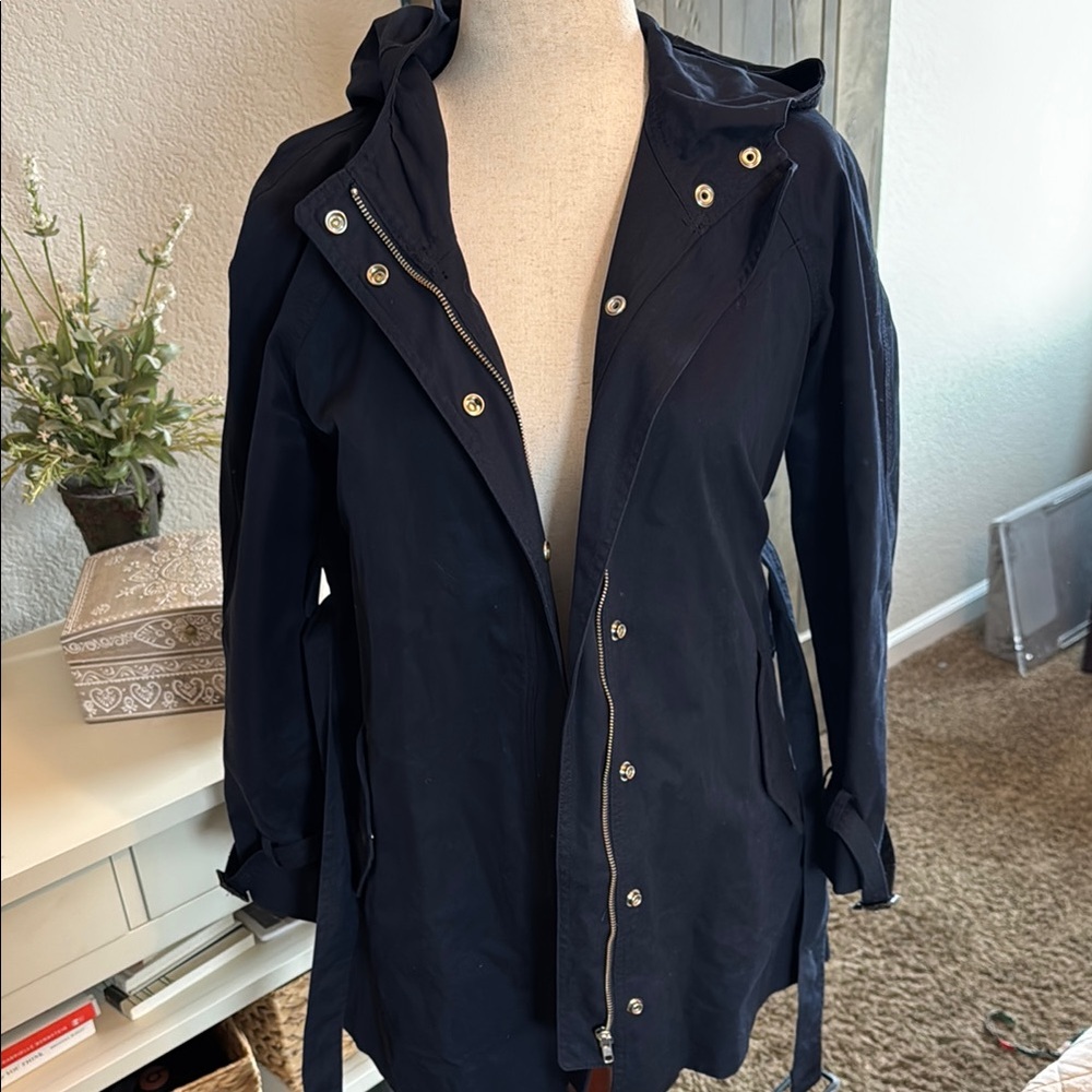 Women's Navy Hooded Jacket